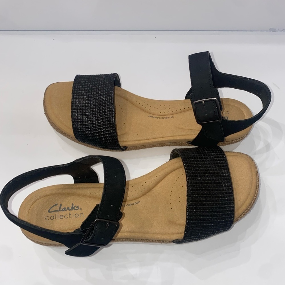 Clarks Lana Shore Women's Faux Leather Platform Sandals - Picture 8 of 9